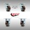 Service Caster 4 Inch SS Polyurethane Caster Set with Roller Bearings 2 Swivel Lock 2 Rigid SCC SCC-SS30S420-PPUR-BSL-2-R-2 - alternate 3